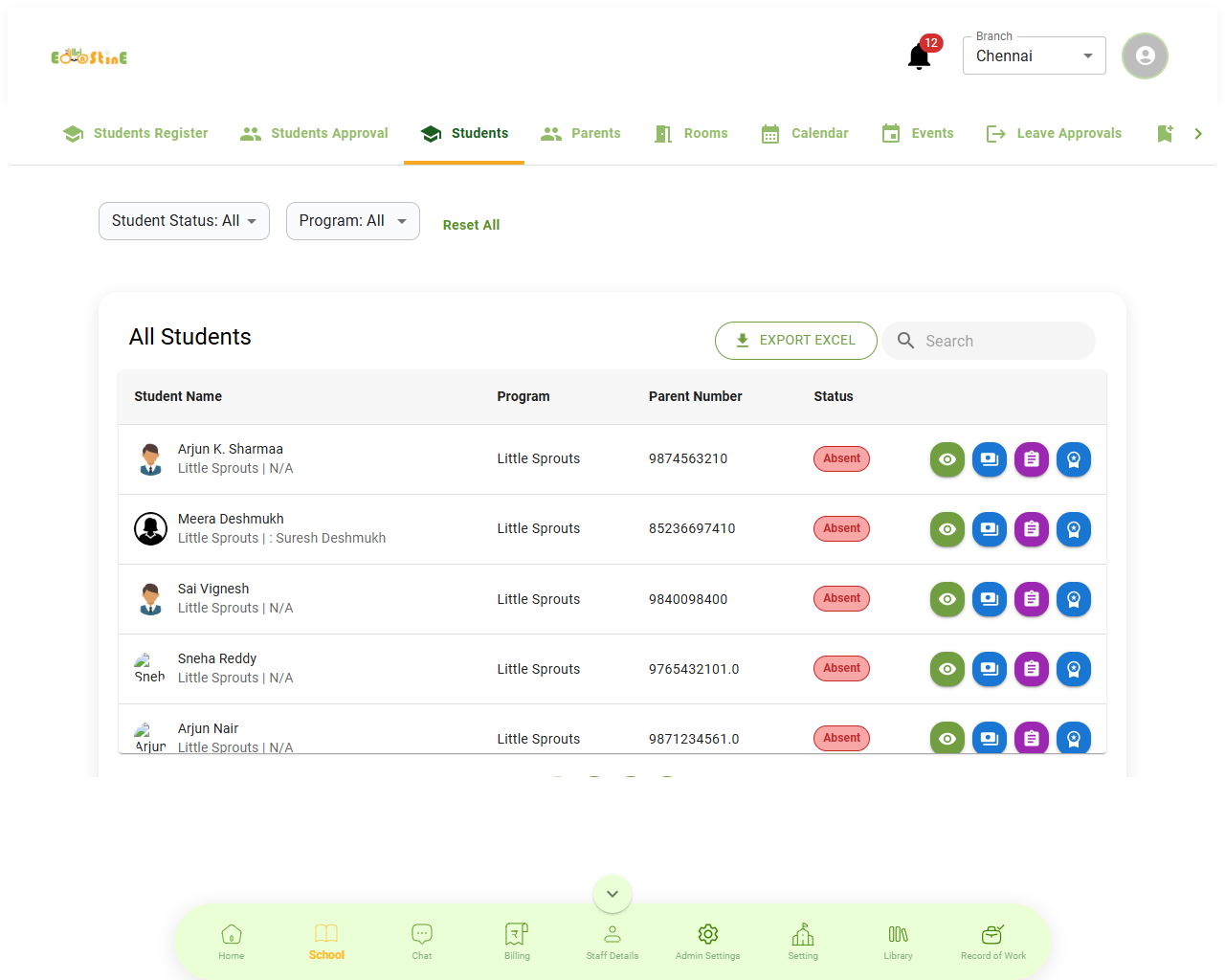 Student Report Base View