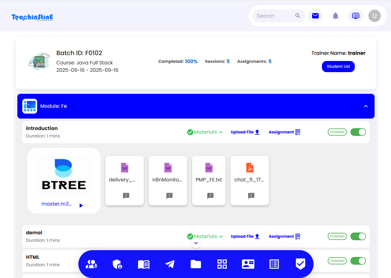 Assignment Management View