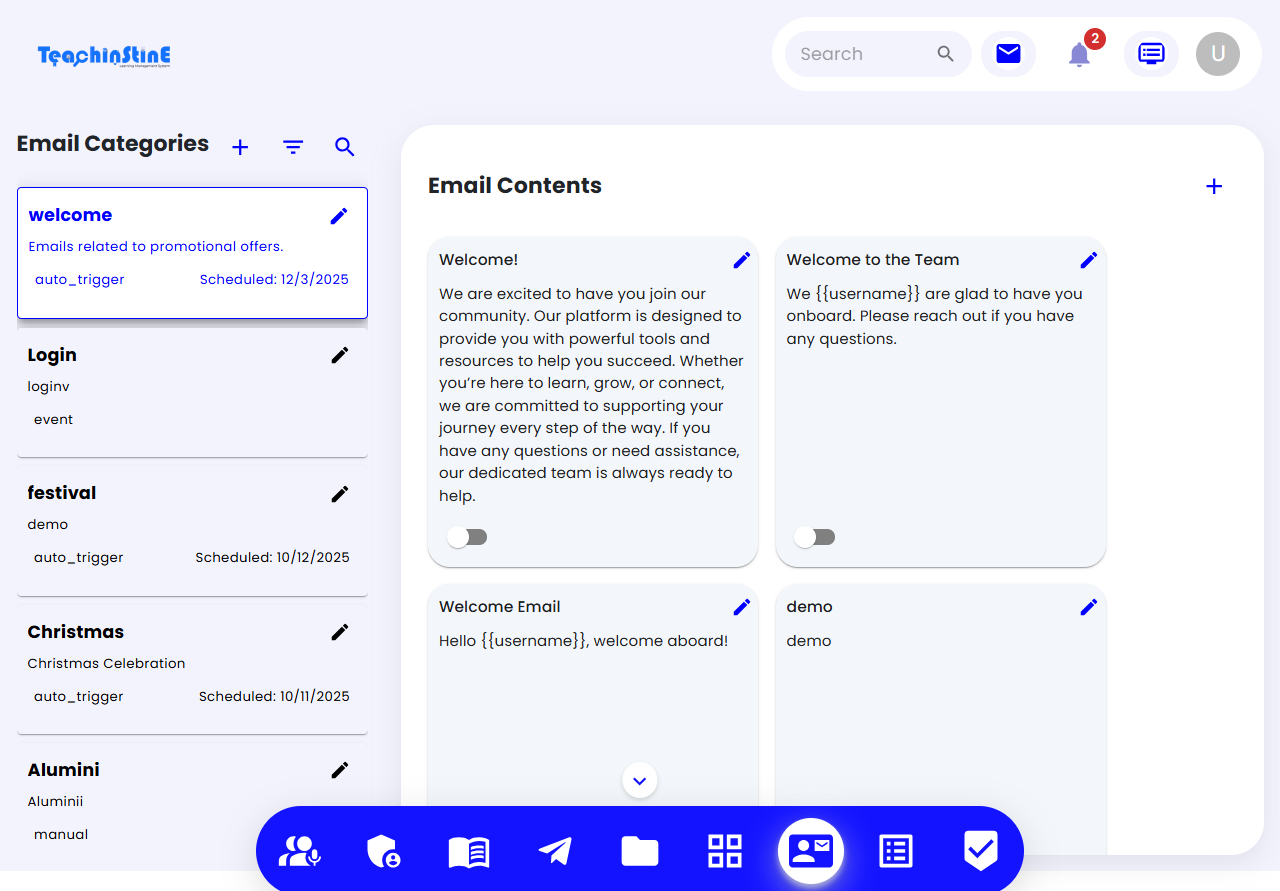 Email Management View